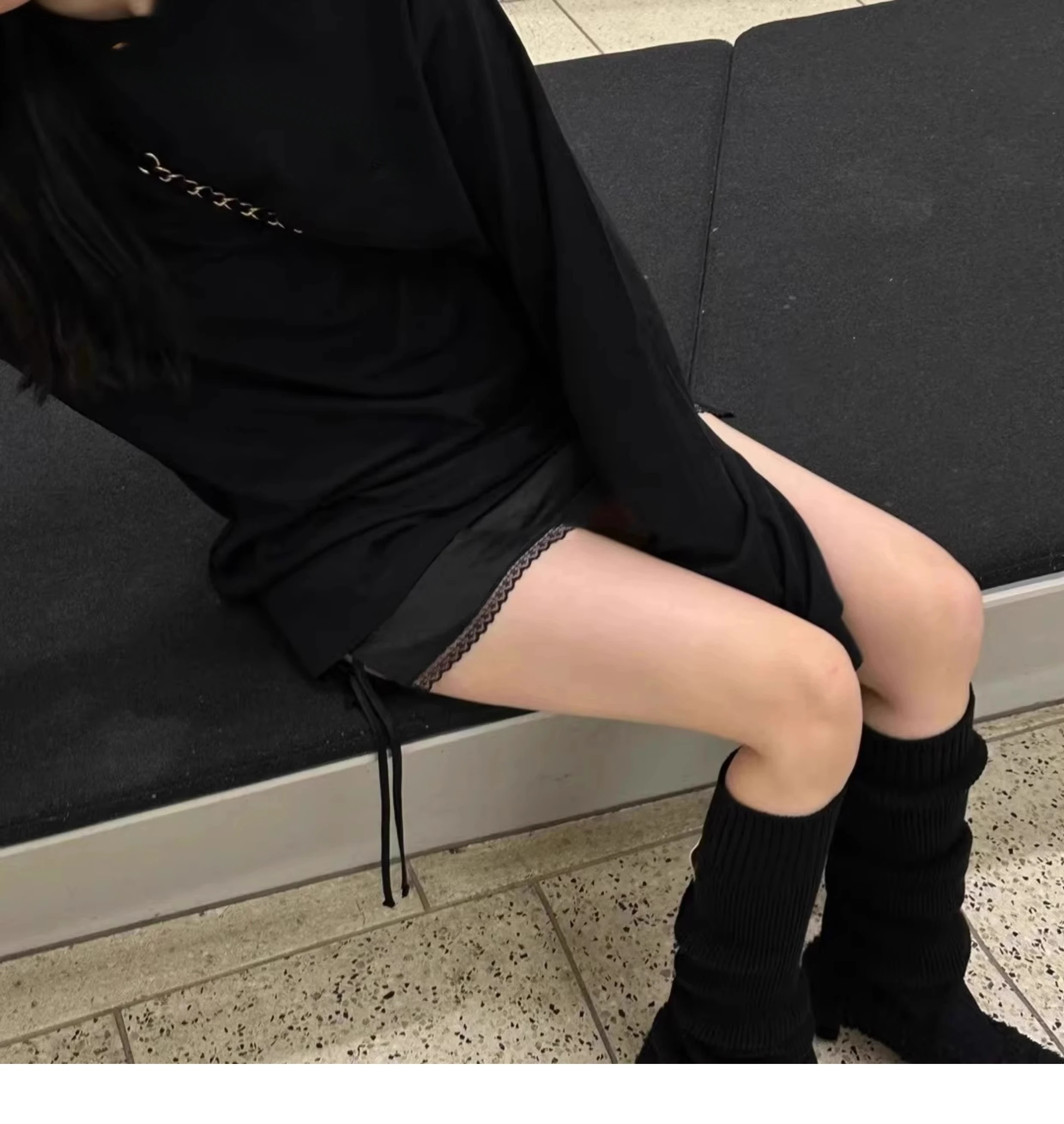 KUSAHIKI Street Lace Bowtie Ribbon Mini Skirt Spicy Girl Korean Spring Summer Base Y2k Skirts Faldas De Mujer 2024 New Bottoms