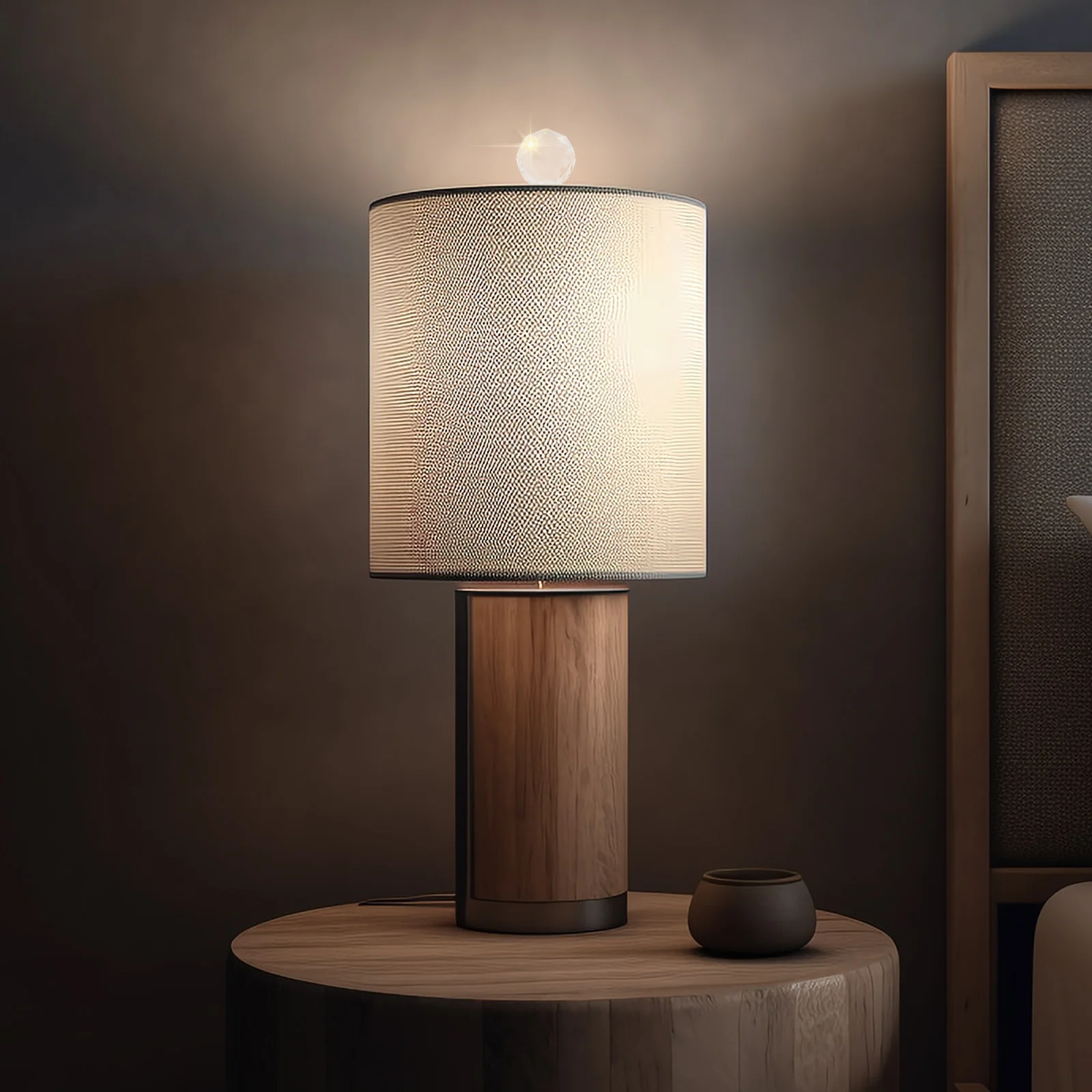 

Decorative Lamp Finial Crystal Cap Ball Topper for Lamp Shade Screw on Holder Light Fixture Decoration Replacement Part