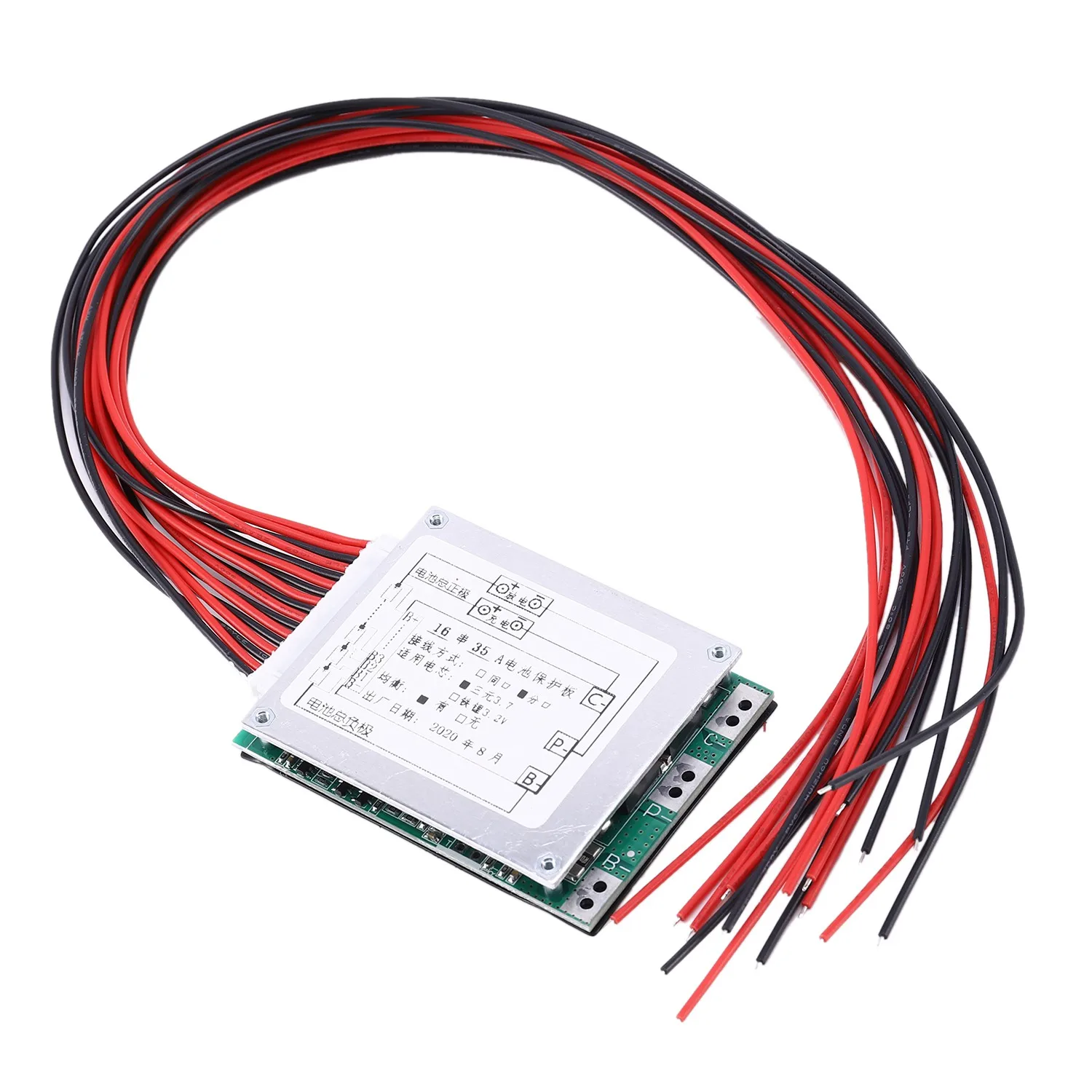 

16S 60V 35A Li-Ion Lithium 18650 Battery BMS PCB Protection Board with Balance UPS Energy Inverter