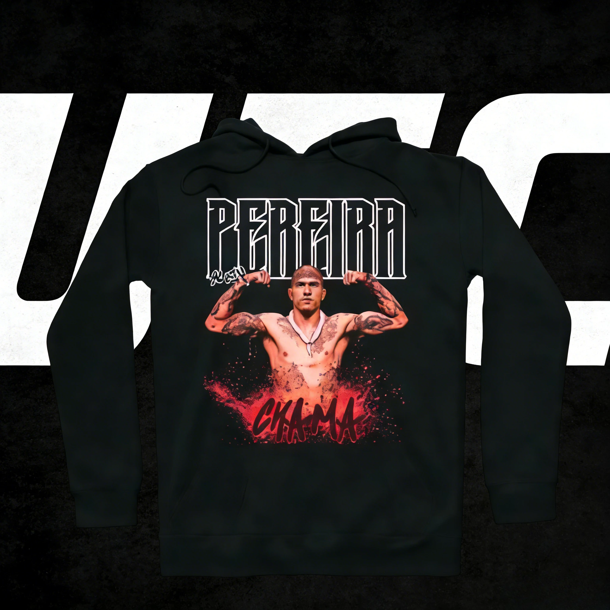 

UFC Alex Pereira 2026, осенне-зимняя коллекция, 100% хлопок, дышащая повседневная толстовка с капюшоном, подходит для мужчин и женщин