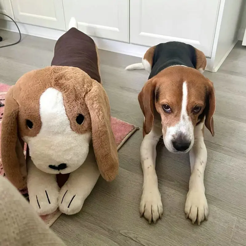 120cm Big Size Beagle Dog Plush Toy Realistic Stuffed Animals Puppy Long Pillow Birthday Gift For Children Girls