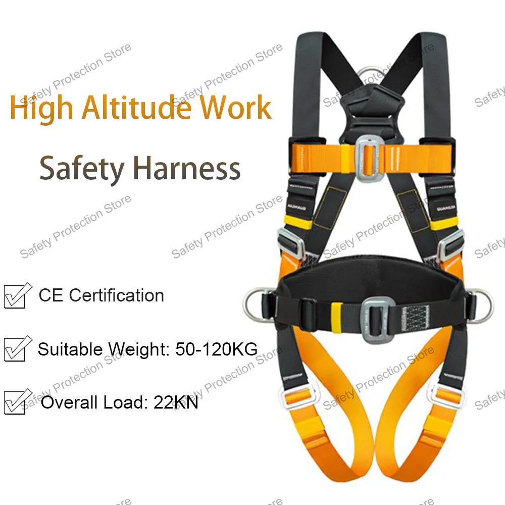 

High Altitude Work Safety Harness CE Full Body Five-point Safety Belt Outdoor Climbing Work Construction Protective Equipment