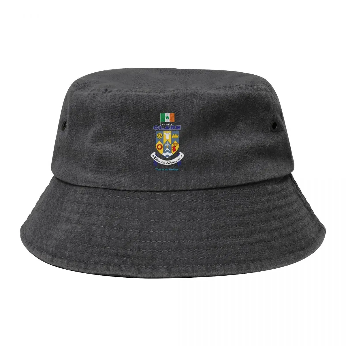 

County Clare Ireland - Official Crest Bucket Hat Rave Golf Wear Hat Man Luxury hard hat Caps Women Men's