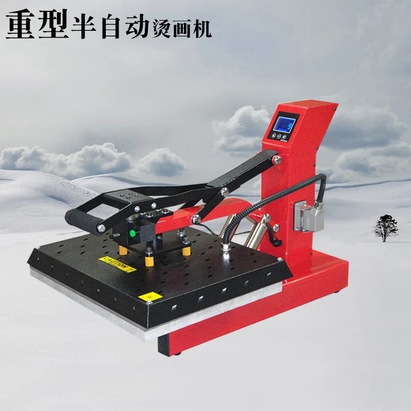 56 type heavy semi automatic heat press machine t shirt transfer printing equipment