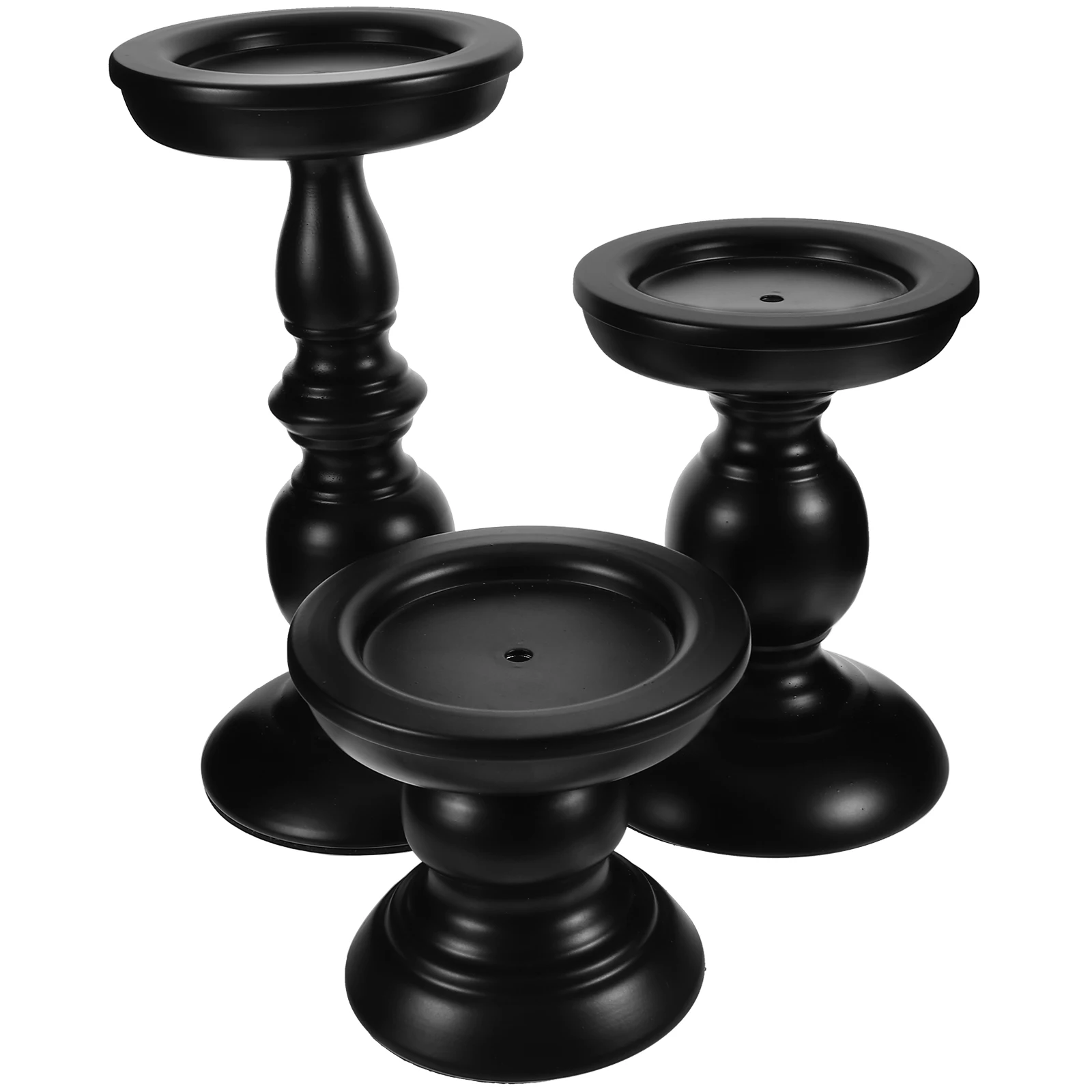 

3pcs Retro Candlestick Holders Metal Iron Candlestick Holders Vintage Style Homeowners Party Decorations