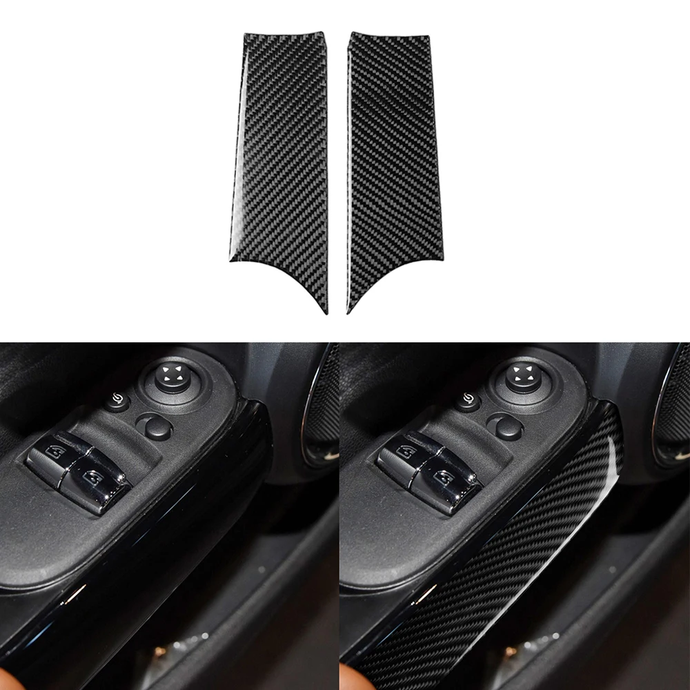 

For Mini Cooper Accessories F56 JCW Carbon Fiber Interior 미니쿠퍼 Door Handle Pull Protective Cover Trim Sticker Accessoire Voiture