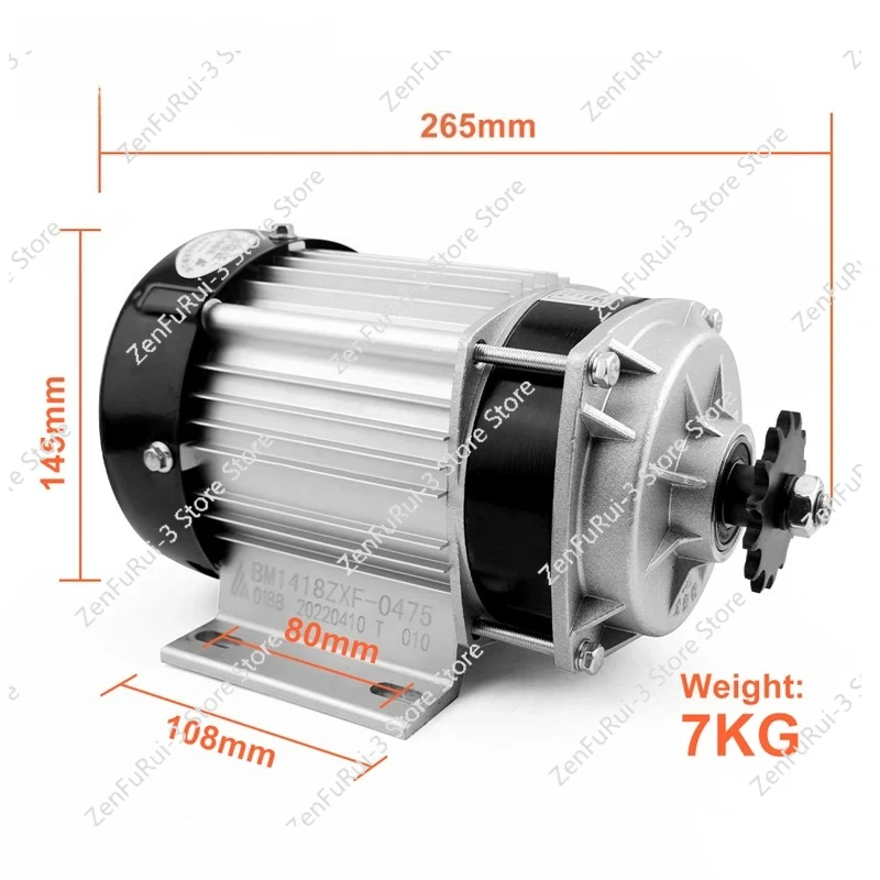 4WD 48V 3000W Electric Trike Geared Brushless Motor Remote Controller 750W Chain Drive Kit For Four-Wheel Cart Wheelbarrow Bike
