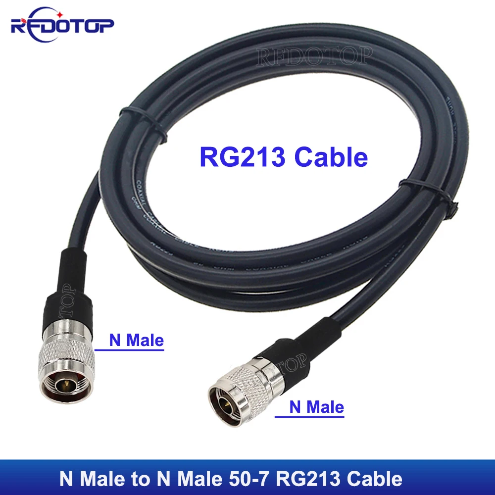 1Pcs RG213 Cable N Male to N Male/Female Connector 50-7 Low Loss Pigtail Extension Jumper for CB Radio Ham Radio FM Transmitter
