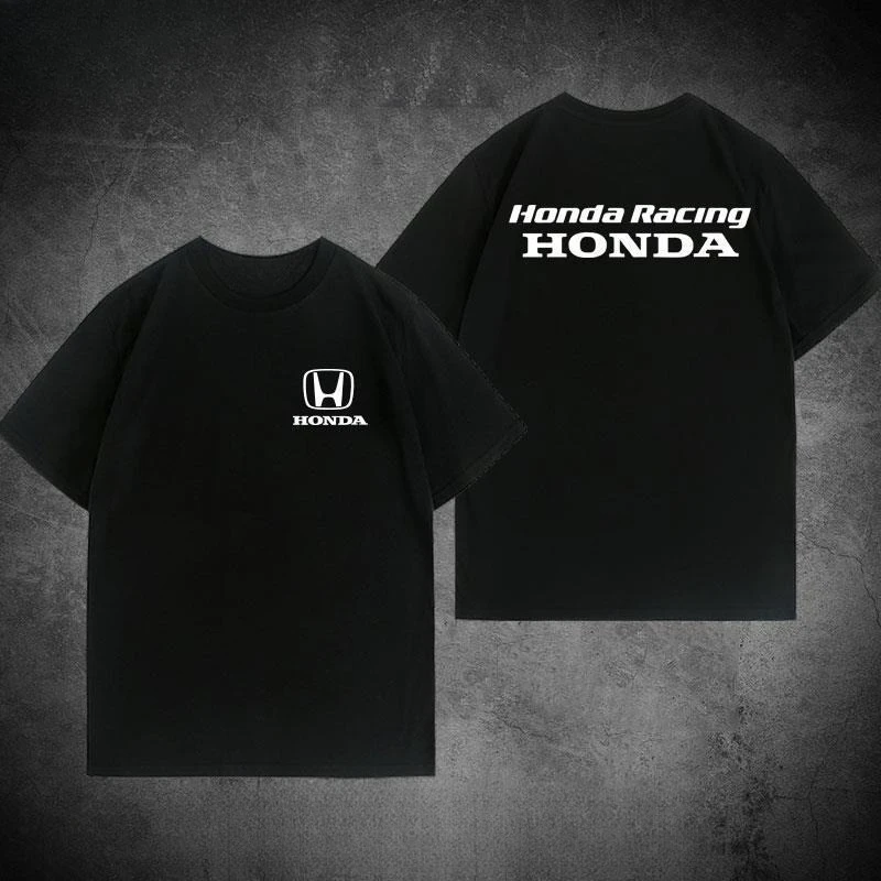 

Honda Car Men's and Women's T-shirt Tooling Overalls Summer Motorcycle Racing Riding Off-road Enthusiasts Short Sleeves