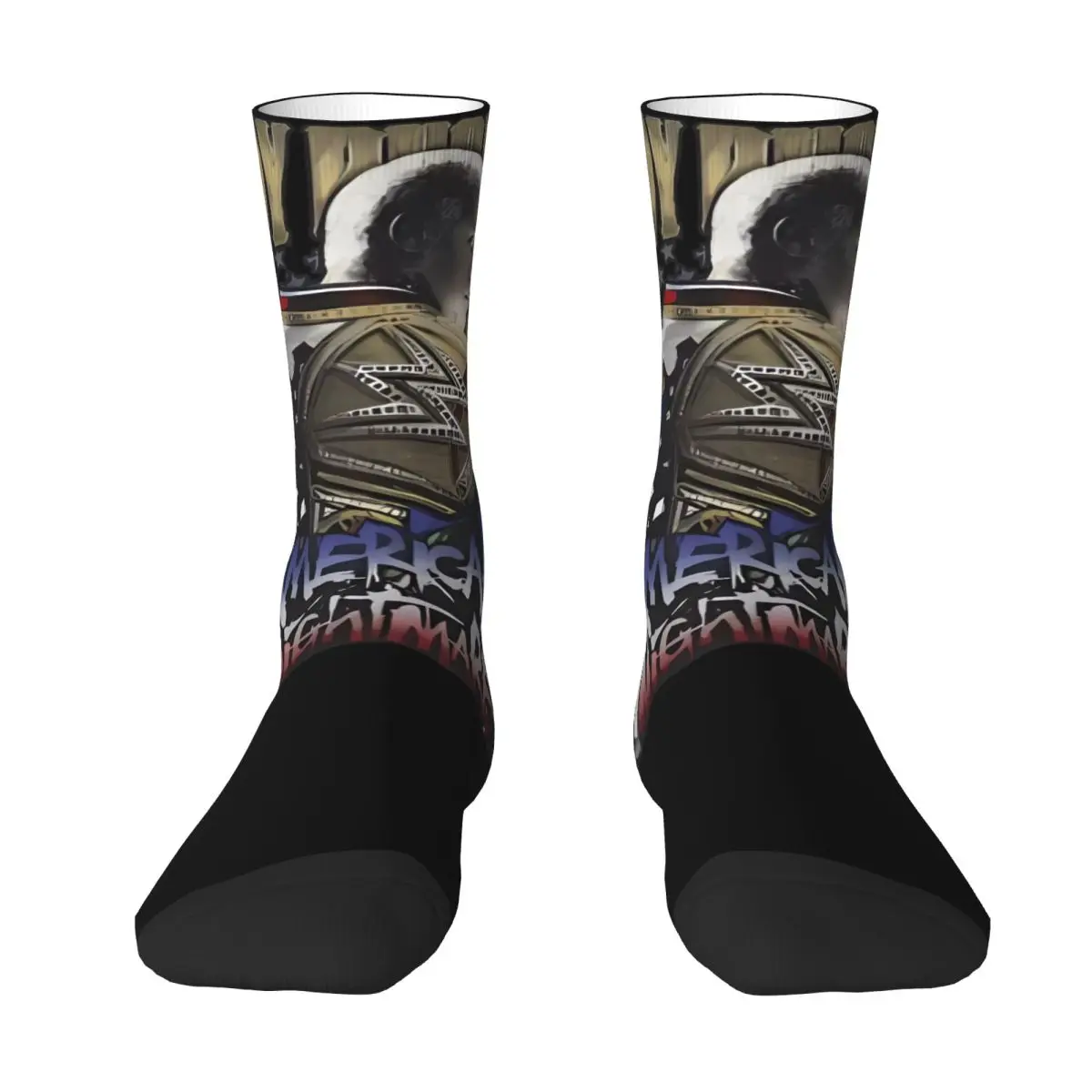 Cody Rhodes Socks roman reigns Leisure Stockings Men's Medium Soft Outdoor Socks Autumn Printed Non Slip Socks