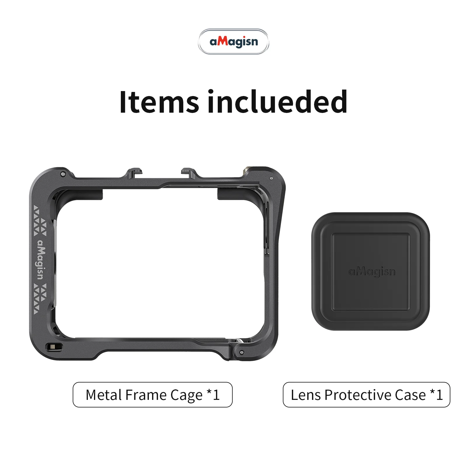 For Insta360 Ace Pro Metal Protective Frame Silicone Lens Cover For Insta360 Ace Release Frame Horizontal And Vertical Shooting