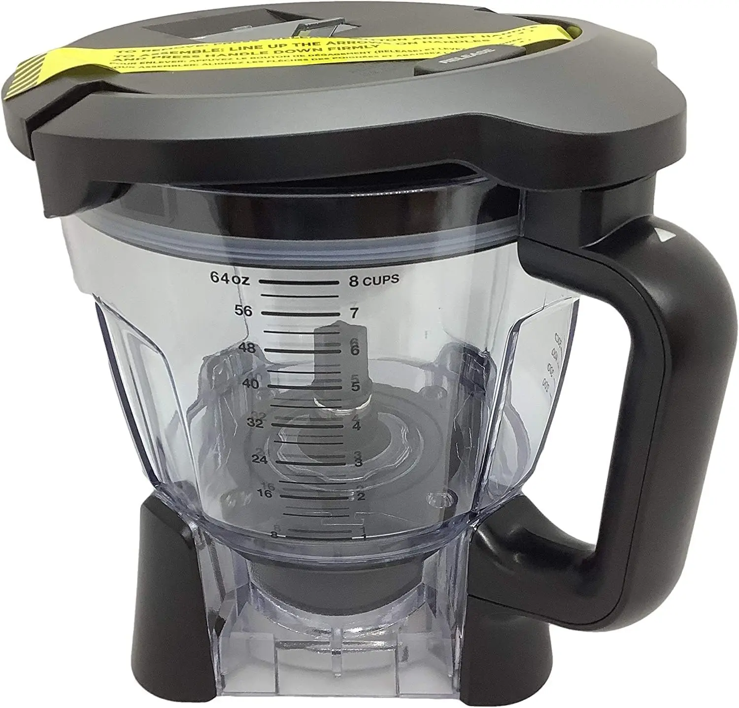 Ninja Replacement 64oz (8 Cup) Food Processor Bowl with Locking Lid Only for BL680 BL680A BL681A BL682 BN801 BN805 BL910