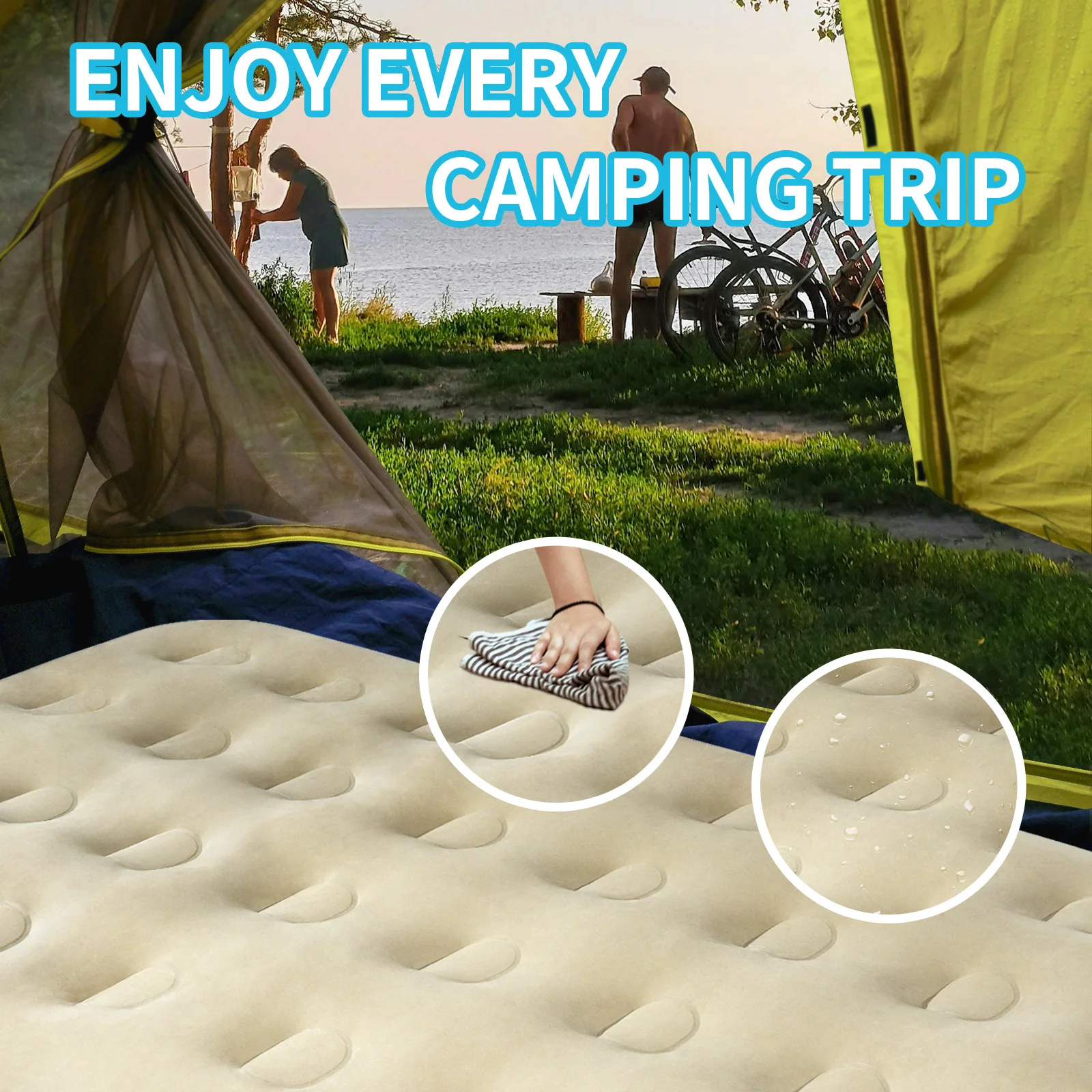 Customizable camping portable air mattress outdoor camping tent inflatable mattress floor bunk household double single