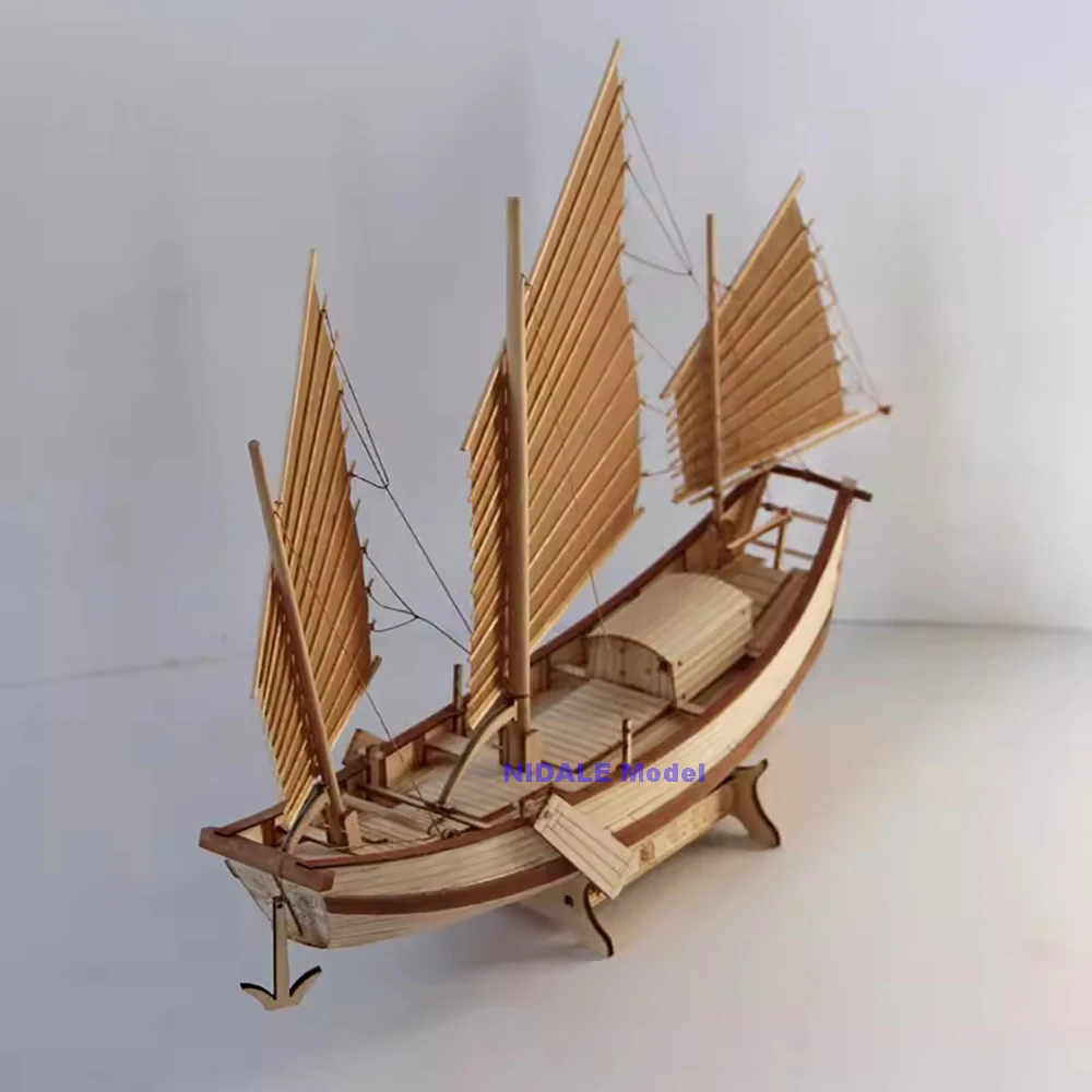 NIDALE model Chinese Ancient Classics Wooden Ship Model Building Kit Shaoxing sailboat Assembly Model kit