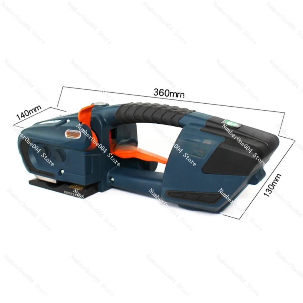 أداة التعبئة والتغليف الأوتوماتيكية لآلة التغليف الكهربائية المحمولة بحزام PET PP مع بطاريتين JDC 13 مم إلى 16 مم