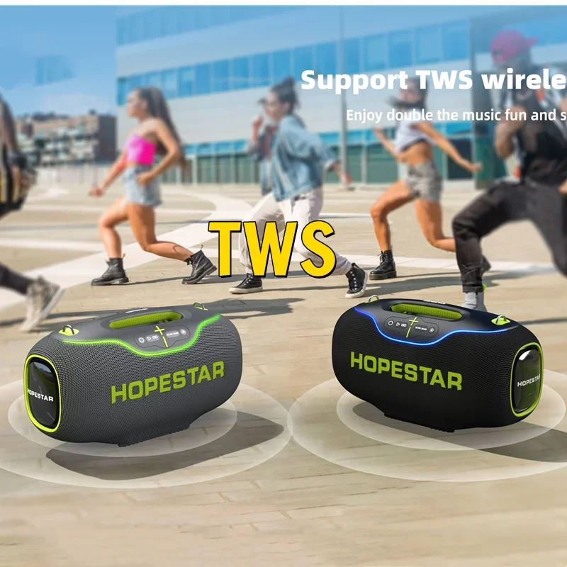 Hopestar A80 Speaker Bluetooth Portabel Daya 350W IPX6 Tahan Air Kualitas Tinggi Enam Speaker Subwoofer Mendukung LED TF AUX TWS