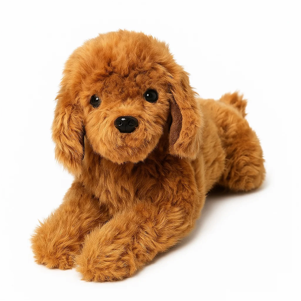 Lifelike Teddy Bear Plush Toy Dog 15.7-inch Super Large Simulation Dog Doll Soft Hug Soothing Doll Holiday Gift Home Decor