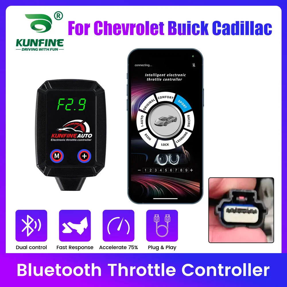 

APP Bluetooth Car Electronic Throttle Controller Pedal Box Racing Accelerator Booster For Chevrolet Buick Cadillac Tuning Parts