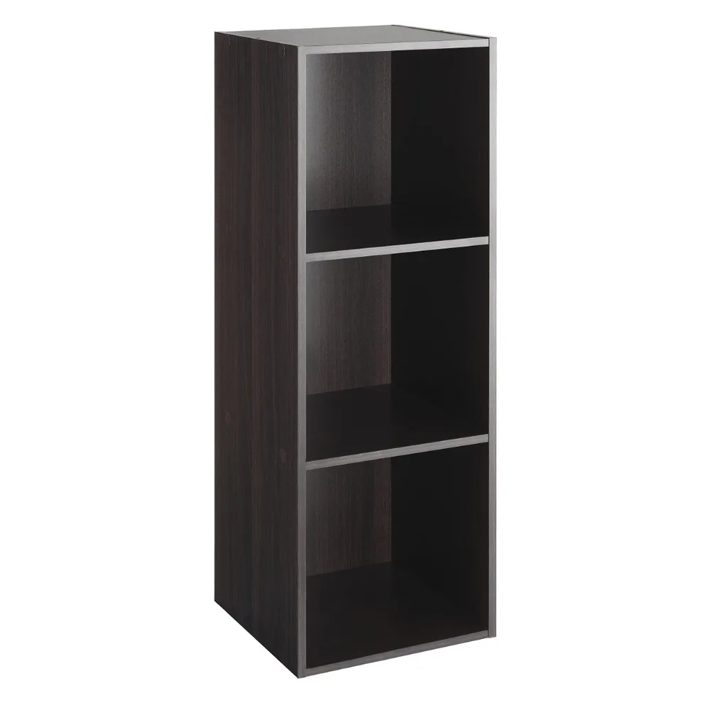 

2024 New 3 Cube Organizer, Open Shelf Low Bookcase, Espresso