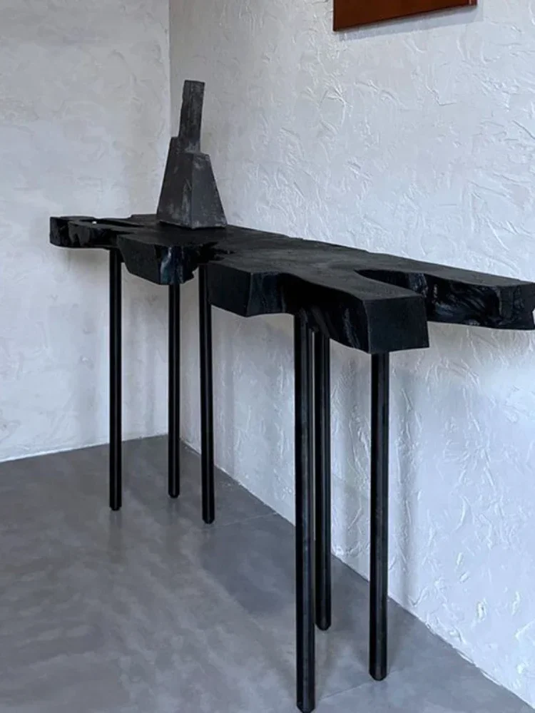 

Solid Wood Irregular Art Console Table for Hallway