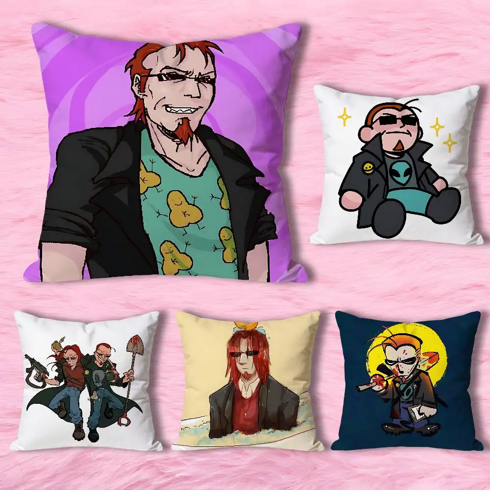 The P-Postal D-Dudes Print Pillow Case Aesthetic Bedroom Decor 30x30 40x40 45x45 50x50 60x60 65x65cm