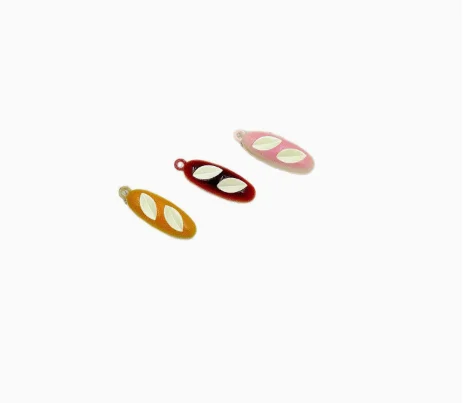 10pcs Cute Cartoon simulated bread 3D Enamel Charms Pendant DIY Jewelry Making for Earring Keychain