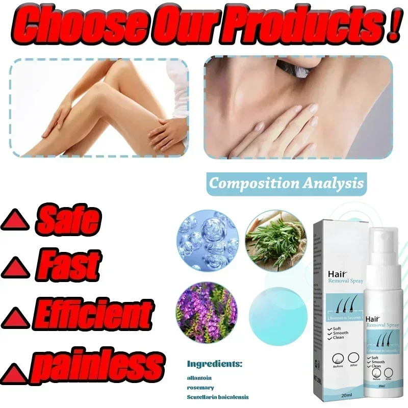 Fast Hair Removal Spray Safe Painles Remove Leg Armpit Hairs Hand Chest Hair Remover Personal Hairs Removal