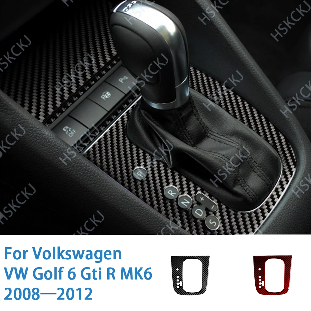 

For Volkswagen Golf 6 Gti R MK6 2008-2012 Piano Black Gear Shift Panel Cover Trim Car Interior Decoration Accessories Sticker