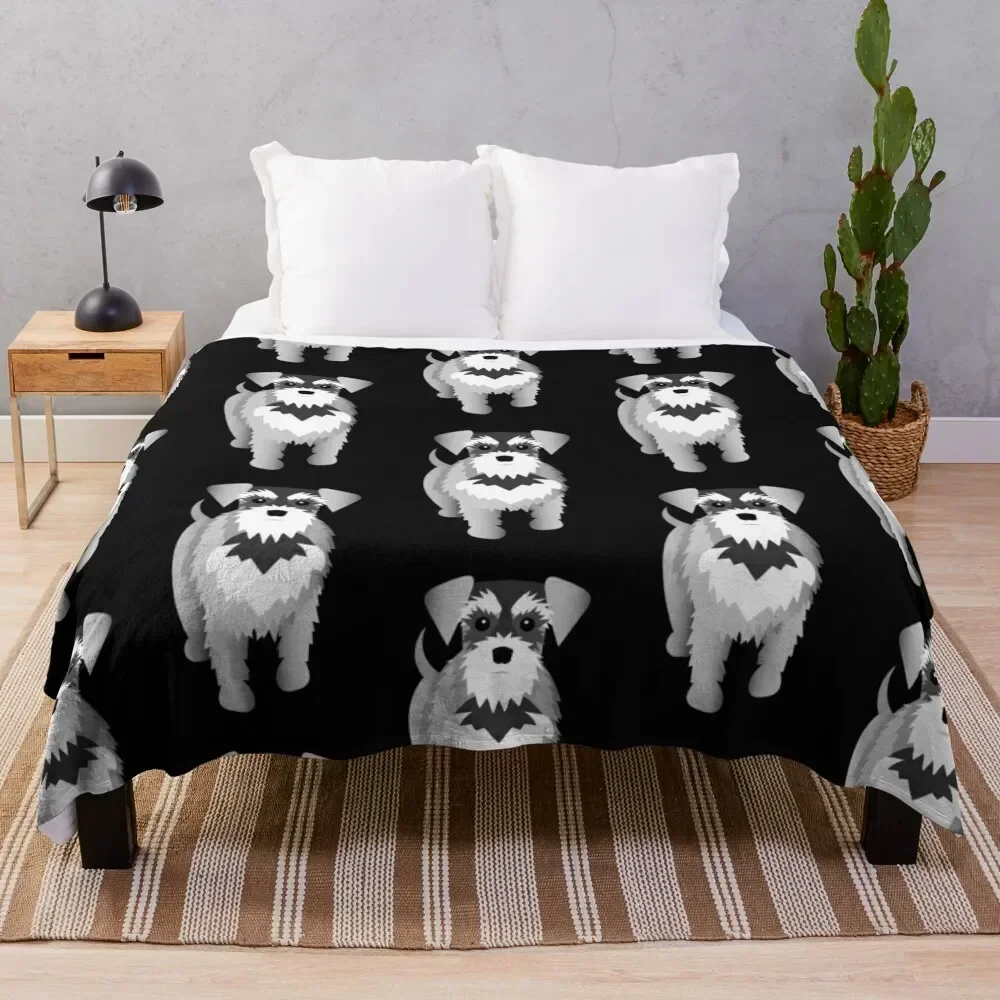 

Schnauzer Throw Blanket Cute Heavy Plaid Blankets