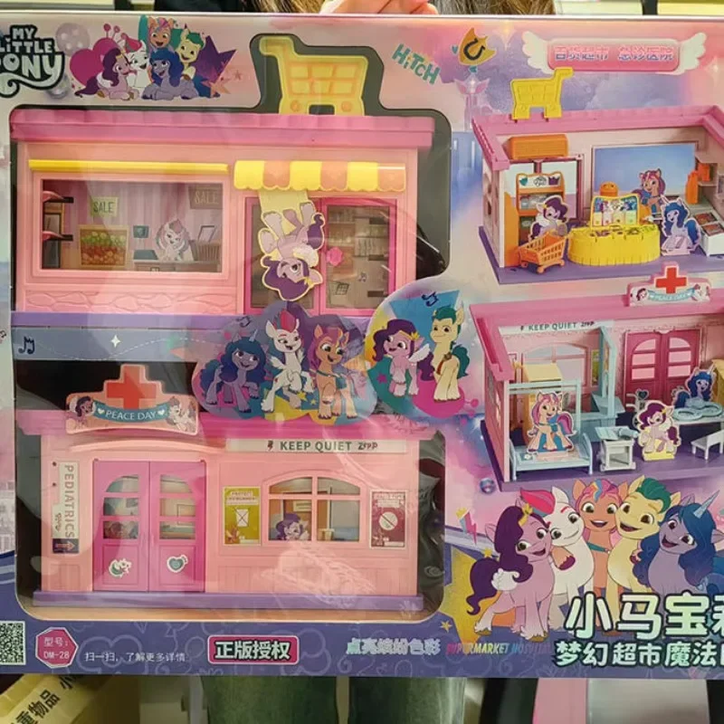 My Little Pony Twilight Sparkle Pinkie Pie anime kawaii children's play house toy girl princess castle villa birthday gift