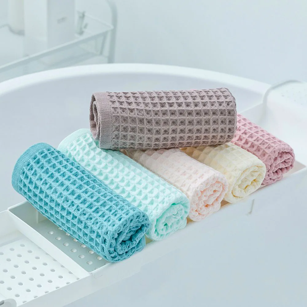 100% Cotton Waffle Weave Kitchen Dish Cloths Plaid Towel Ultra Soft Absorbent Quick Drying Face Care Magic Bathroom Sport Towels