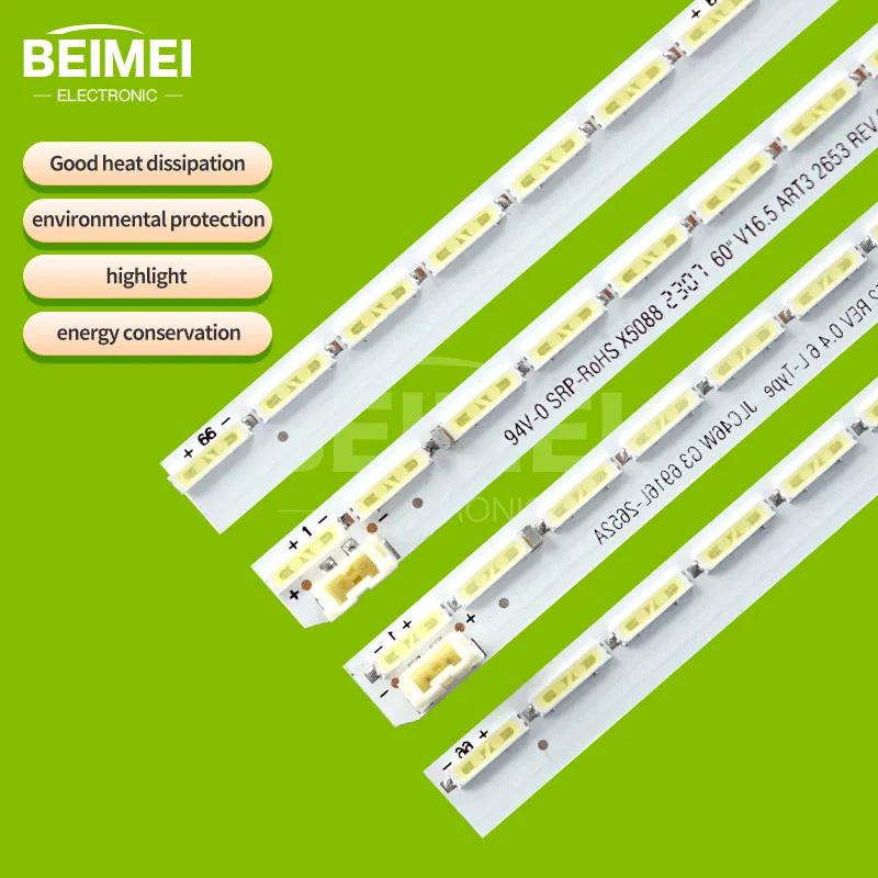 Tira de luces Led de iluminación trasera, accesorio para televisor LG de 60 ", V16.5 ART3 2652 REV 0,4 6 tipo L 6916L-2652A 60uh6150 60uh6090 66LED 3V, 1 par por juego