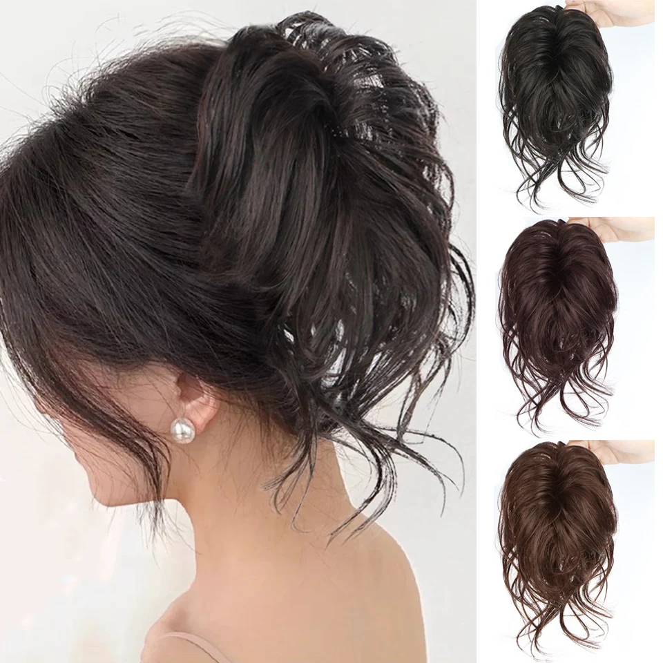 

Synthetic Claw Chignon Women Messy Curly Fluffy Hair Bun Clip In Ponytail Hair Extensions Natural False Hairpieces