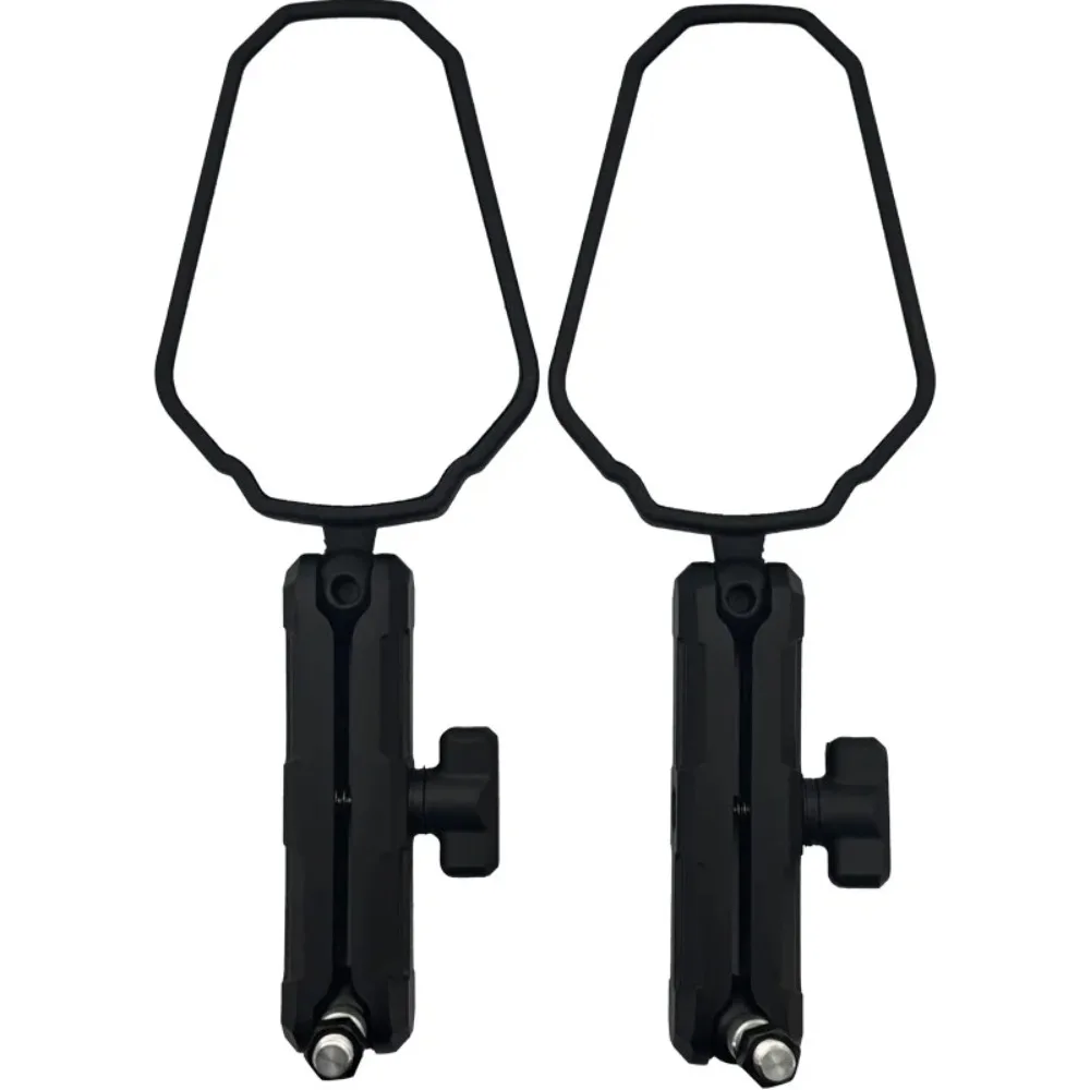 Universal Angle Adjustable Folding Handlebar Side Motorcycle Mirrors Compatible with Adventure Dirt Street Bike ATV UTV Scooter