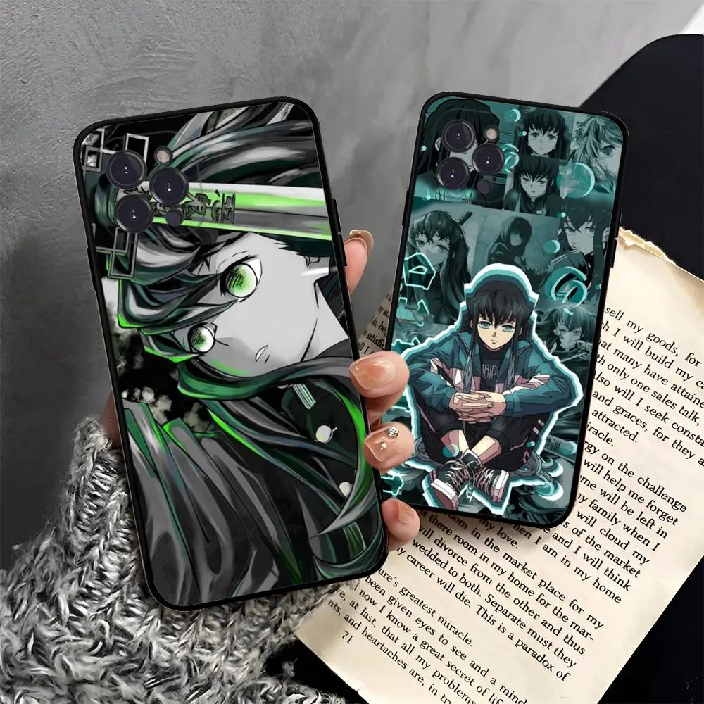 Muichiro T-Tokito Anime Phone Case For IPhone 15 14 13 12 Mini 11 Pro XS Max X XR SE 6 7 8 Plus Soft Silicone Cover