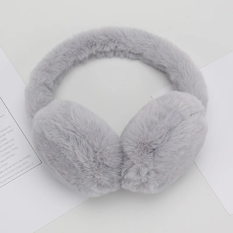 Simple Solid Color Earmuffs Winter Warm Soft Plush Earmuffs Anti-Freeze And Windproof Earflap for Women Thickened Ear Muff