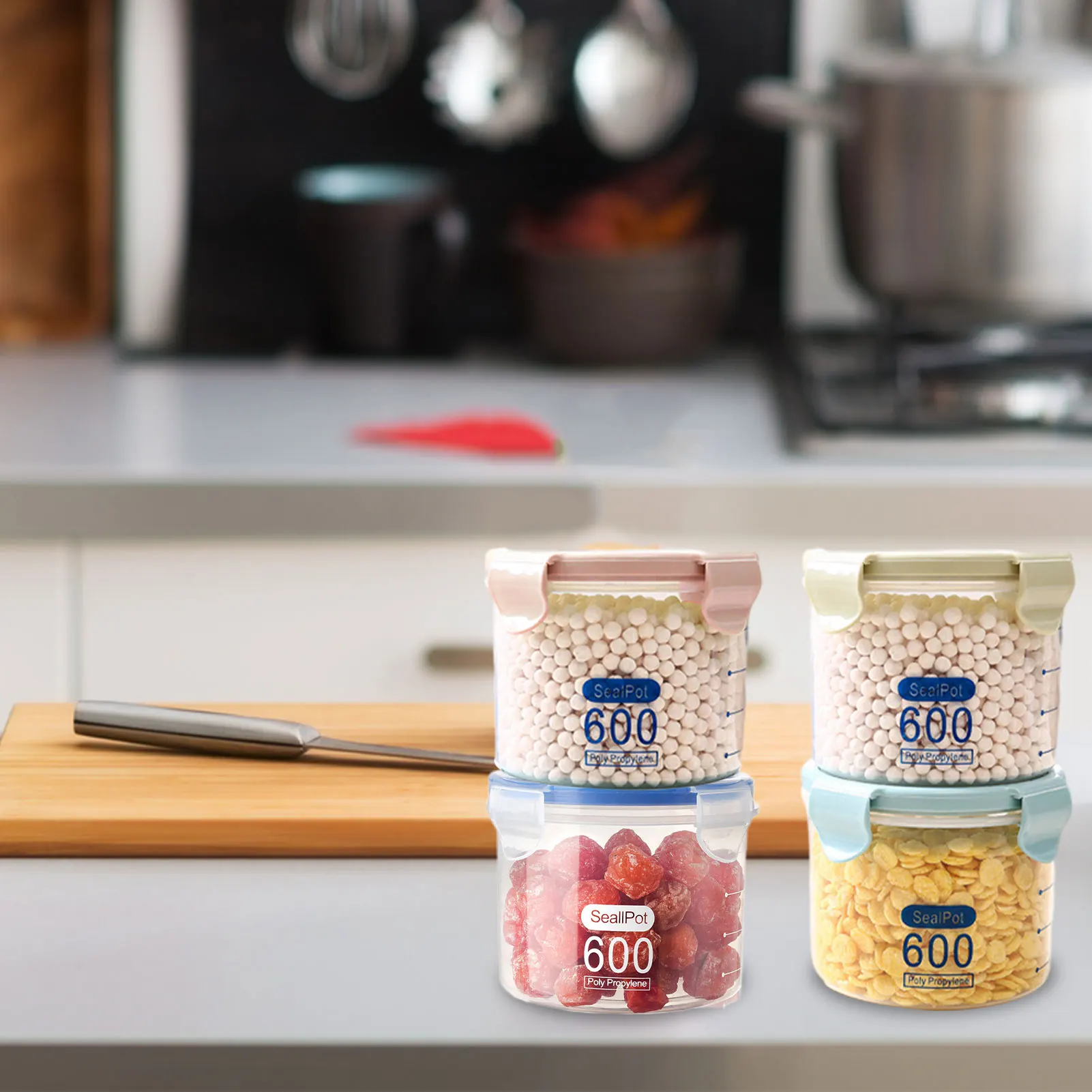 Leakproof Storage Containers Storage Jars With Airtight Lid Kitchen Storage Box Sealing Food Preservation Fresh Pot Container