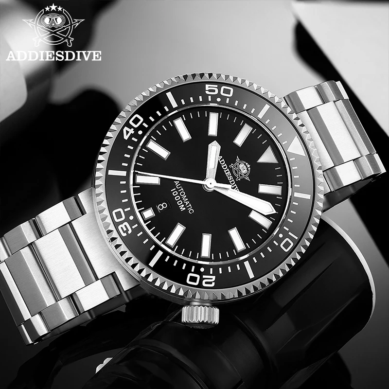 ADDIESDIV2025 New 8215 Movement 200m Waterproof BGW9 Blue Luminous Luxury Diving Automatic Watch Stainless Steel Sapphire AD2523 image 4