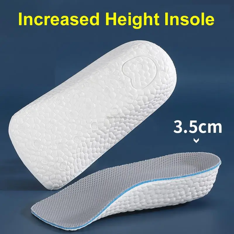 Height Increase Insoles for Men Women Shoes Flat Feet Arch Support Orthopedic Insoles Sneakers Memory Foam Invisible Pads 1 Pair