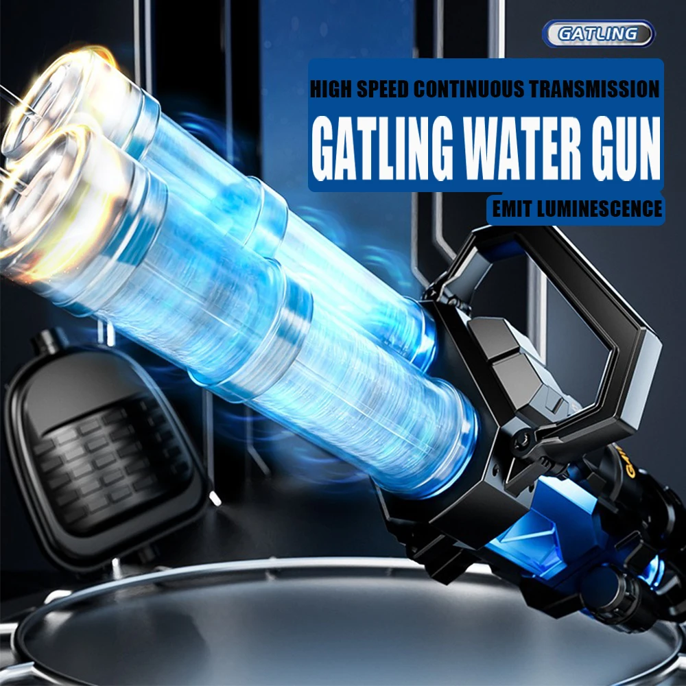 Gatling Electric Water Gun Children's Toy GiftSummer Beach Party Carnival Gift Christmas Gift Birthday Gift New Year Gift