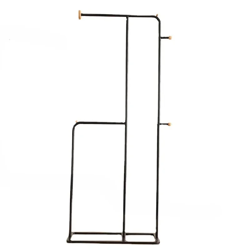 

Nordic Metal Coat Rack Floor Hanger Home Furniture Bedroom Clothes Hanger Dormitory Clothing Bag Drying Simple Storage