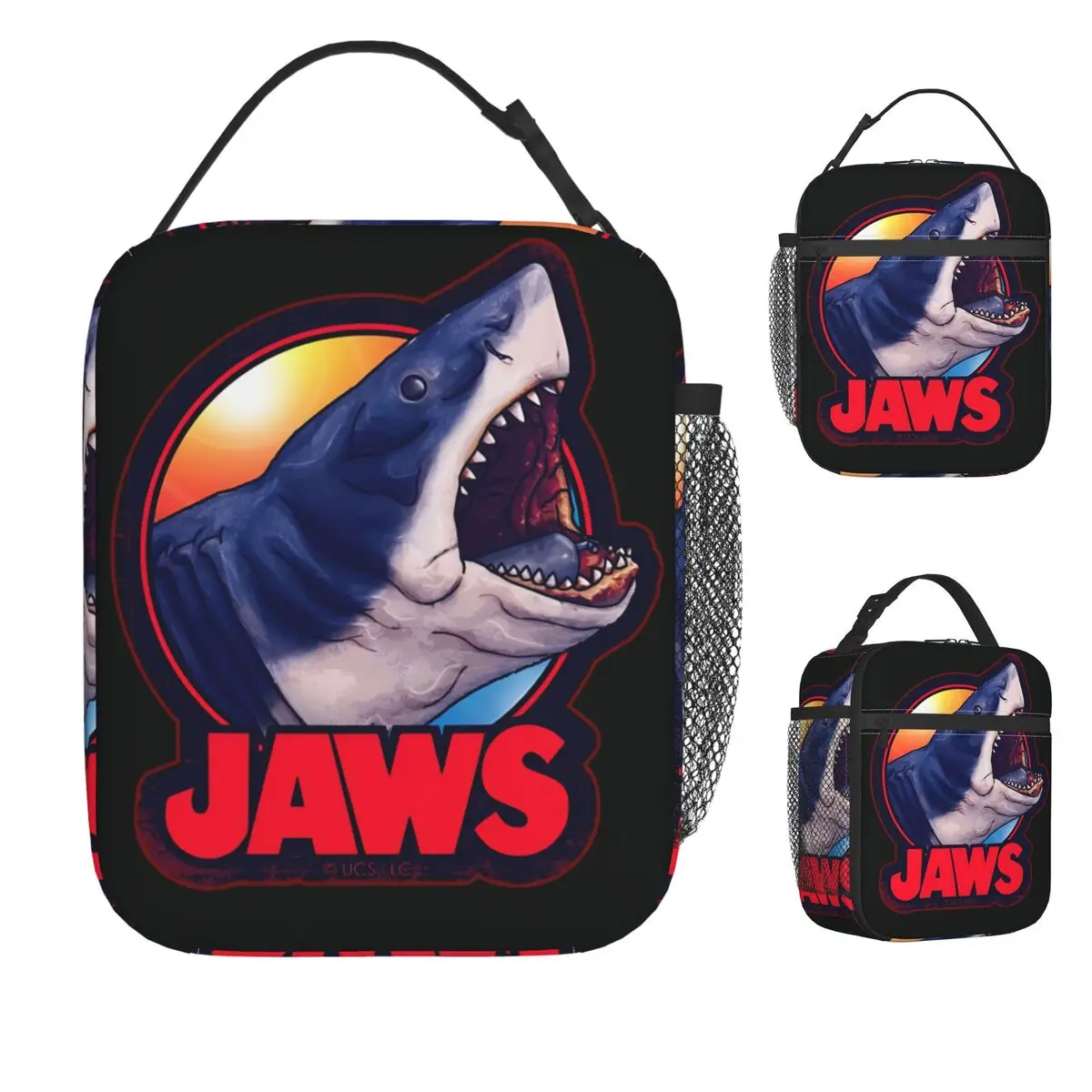 

Jaws Movie Lunch Bag Portable Insulated Lunch Box Picnic Print Cooler Bag Cute Oxford Thermal Lunch Bags