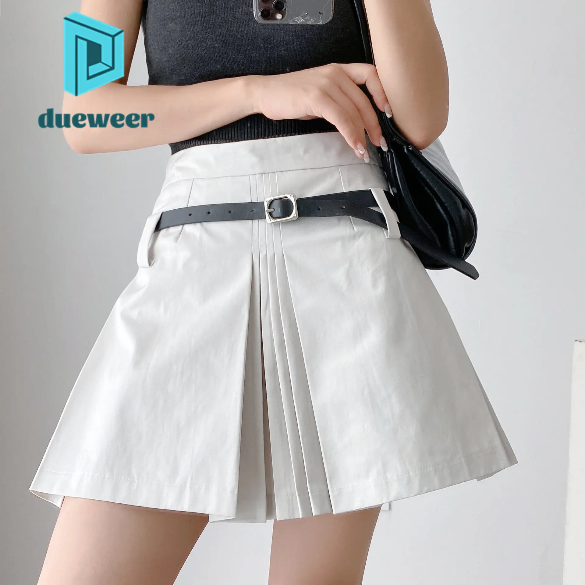 

DUEWEER Pleated Sexy Short Skirts Women Fashion 2022 Summer Gyaru High-Waisted Cargo Skirt Streetwear Dance Hip Hop Miniskirt