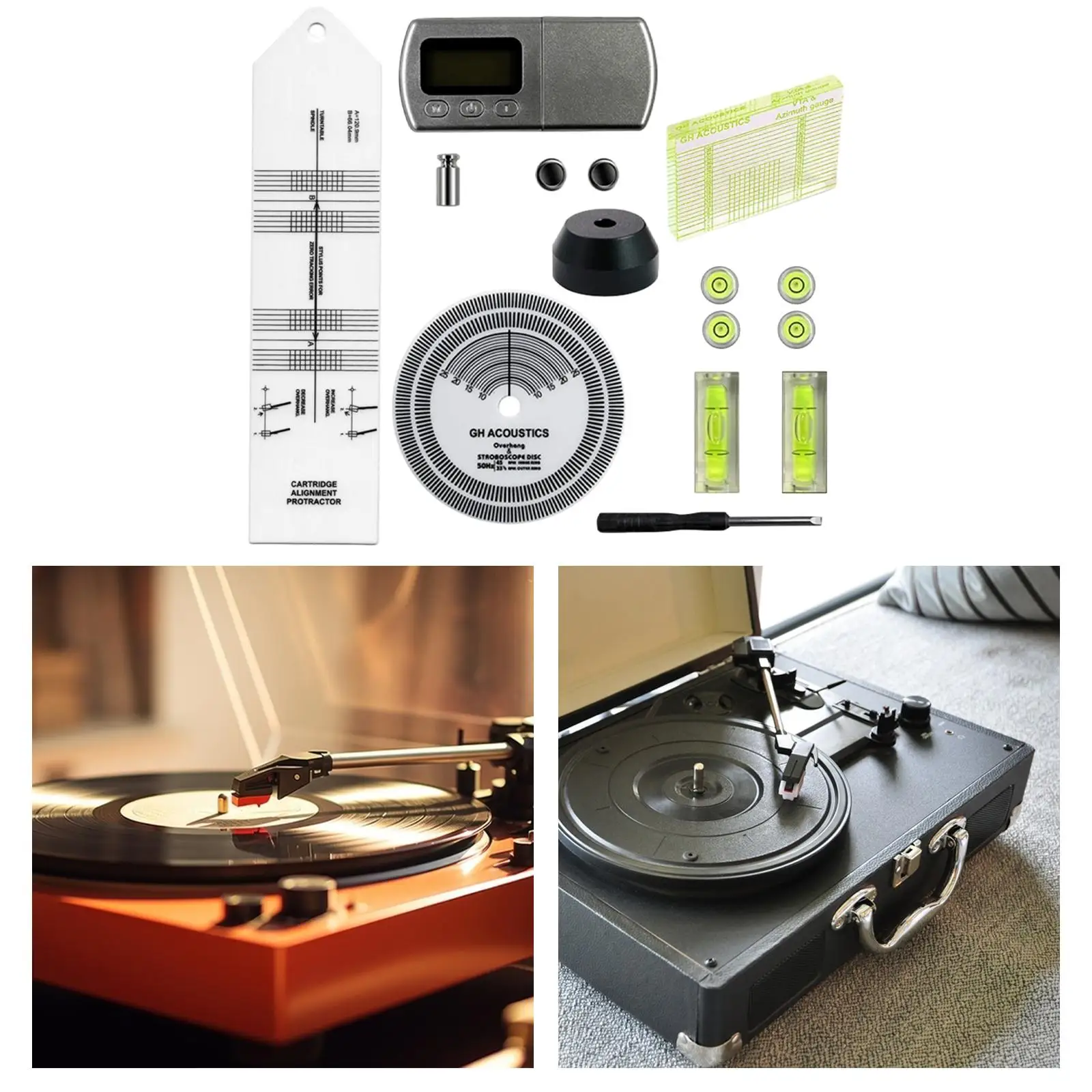 

Vinyl Phono Cartridge Tuning Kits Practical Azimuth Ruler Acrylic Vinyl Pickup Calibration Record Player Accessories Phono Parts