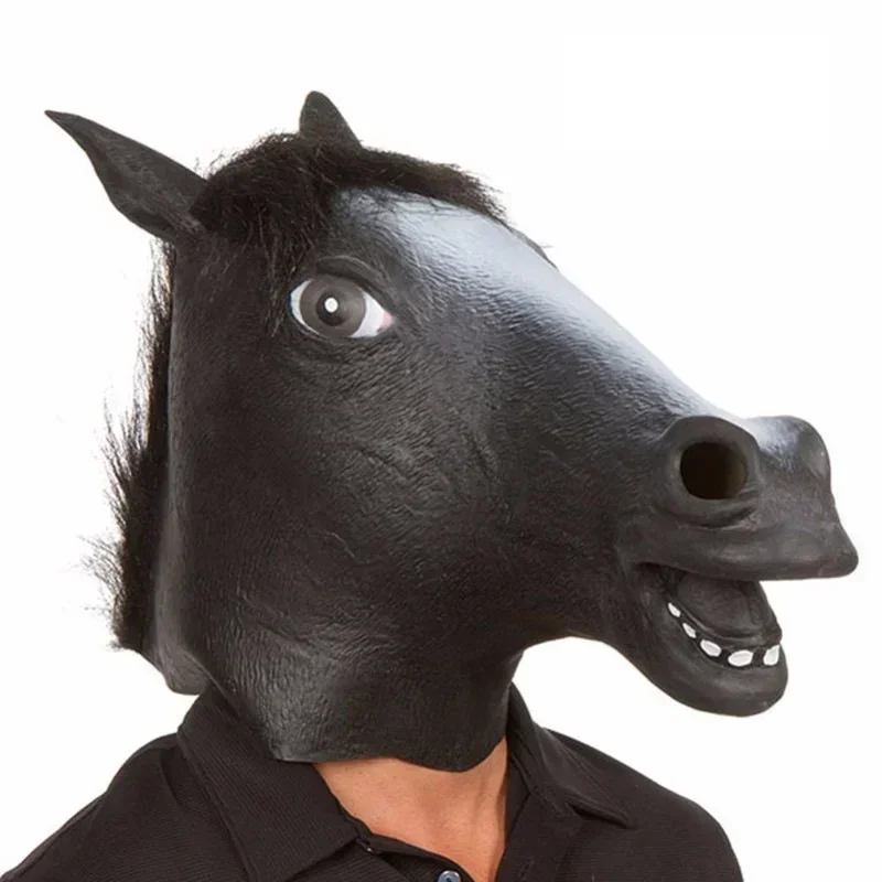 Nueva Máscara de Cabeza de Caballo de Simulación 2026, Divertido Accesorio para Festivales, Disfraz Realista de Animal, Accesorios para Cosplay, Artículos para Fiestas