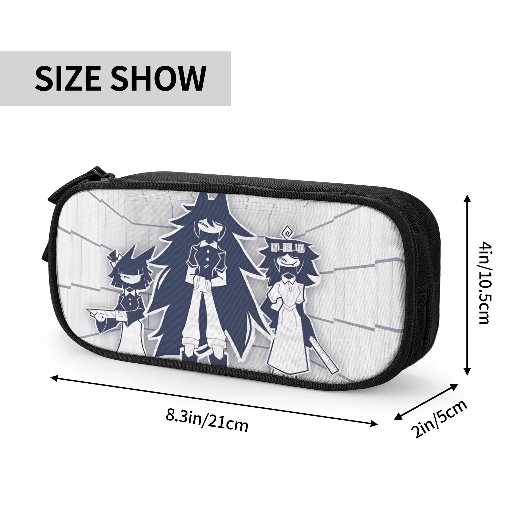 Fun Miss Circle Cartoon Anime Pencil Case Fundamental Paper Education Pencil Box Pen Big Capacity Pencil Bags Stationery