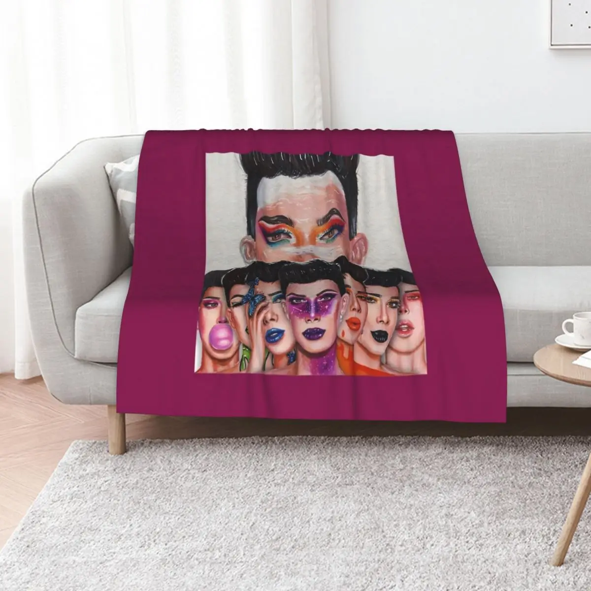 James Charles Unleash Your Inner Artist Series \t \t Throw Blanket Softest wednesday Luxury Throw Soft Plaid Blankets