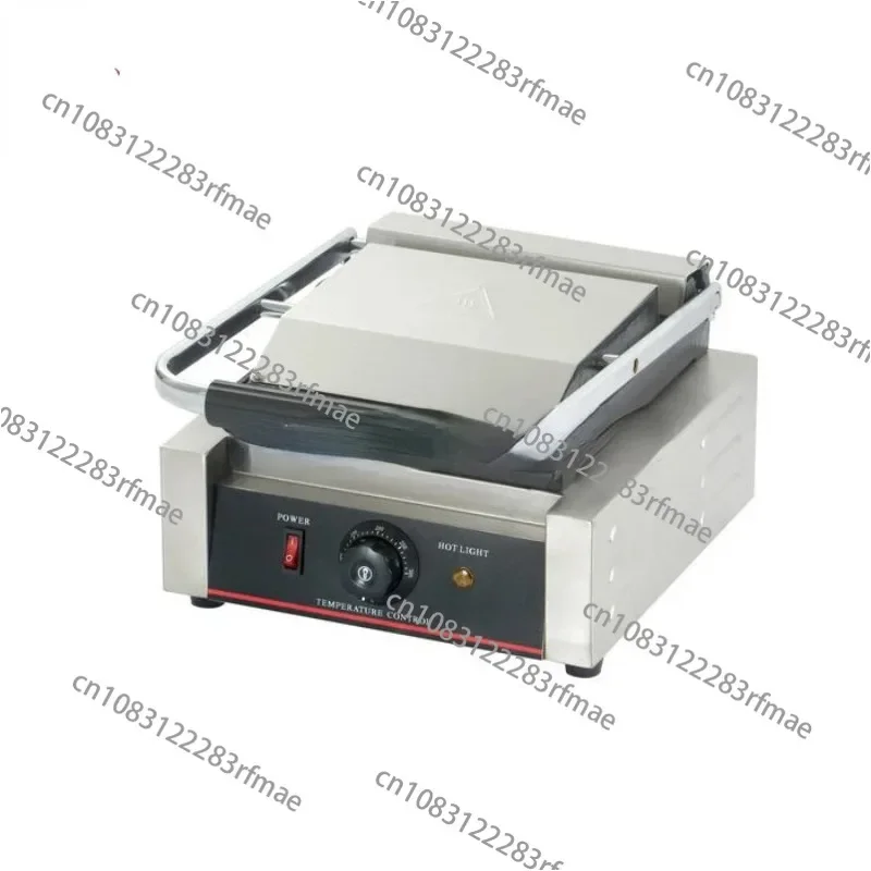 Gas pressure plate grill; electric heating single plate sandwich steak machine; press striped panini machine barbecue