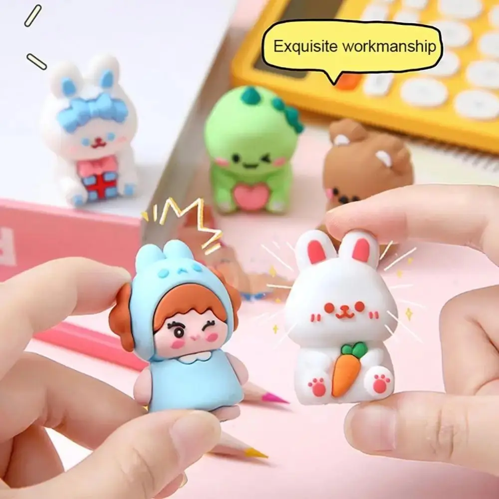 

Милые детские канцтовары, кавайная ручка-резак, 3D брелок для моделирования животных, студенческие канцелярские принадлежности для детей