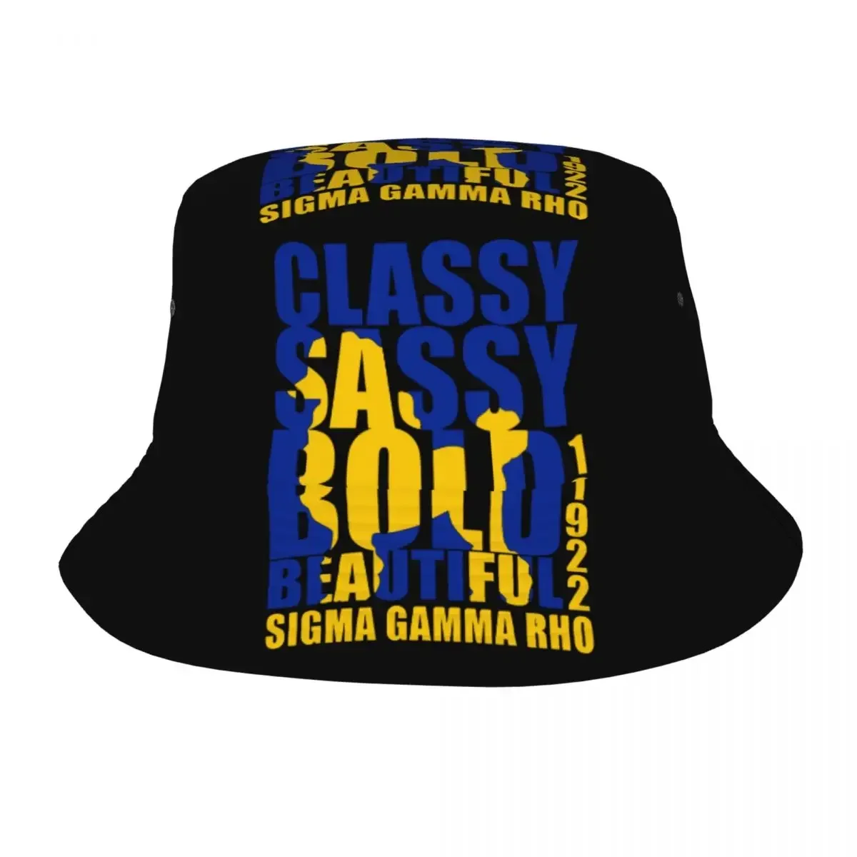 Sigma SGR Gamma Rho Fisherman's Cap Outdoor Bucket Hats Fishing Hat Wide Brim Cap Unisex Foldable Beach Summer Travel